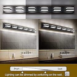SOLFART Modern LED Dimmable Matt Black Wall Light