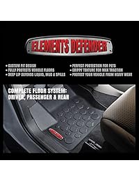 Elements Defender 2013   2018 Ford Escape alfombrillas de suelo (delantero y trasero   100  resistente a la intemperie) 1er y 2º Row Liners se adapta a todos los modelos de 2013, 2014, 2015, 2016, 2017, 2018 Escape (incluyendo C Max)