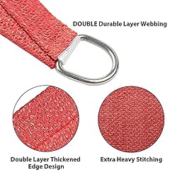 12'X12'X17' Rust Red Shade Sail Triangle Curved Sun