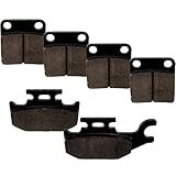 Caltric Brake Pads Fits Yamaha Kodiak 450 YFM450 4x4 2003-2006 Front Rear Brakes