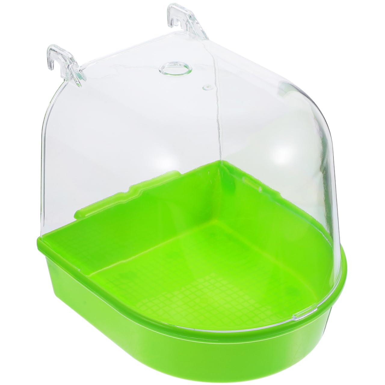 ULTECHNOVO Covered Parrot Cage Bath for Small Birds Budgie Canary Hanging Bird Tub Cage Accessory