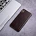 iPhone Xs Max Case, Pierre Cardin Genuine Leather Premium Vintage Classic Business Style for Men Hard Back Cover Slim Protective Compatible Apple iPhone Xs Max - Dark Brown