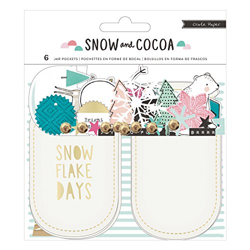 American crafts 375891 mason jar crate paper snow &…