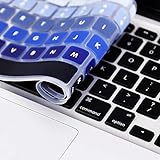 Keyboard Cover Compatible MacBook Pro 13" 15" (2015 or Older Model) /MacBook Air 13 A1369 A1466 Keyboard (!!!Not Fit for 2016-2018 New MacBook Pro 13 15) US Layout -Ombre Blue