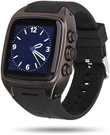 Ourtime X01 Waterproof Smart Watch Standalone Phone with Camera, Android 4.4 OS 2G GSM 3G WCDMA 1900MHz Sport Pedometer Heart Rate Monitor GPS, Black