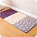 XIAOHESHOP XHSP 3D Cobblestone Memory Foam Door Entrance Mats Living Room Bedroom Kitchen Bathroom Non-Slip Area Rugs Doormats,40x60cm/16 x24 Purple