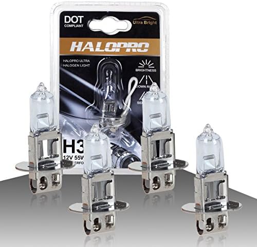 HALOPRO High Performance 4pcs H3 12V 55W 4300K Cornering light/Fog light/DRL light daytime Running