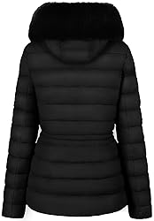 BodiLove Women's Winter Quilted Puffer Short Coat