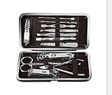 Professional Nail Kit - Stainless Multifunction tools Suitable for Manicure Pedicure, ALNA Upgrade Grooming Kit with Leather Case Gift