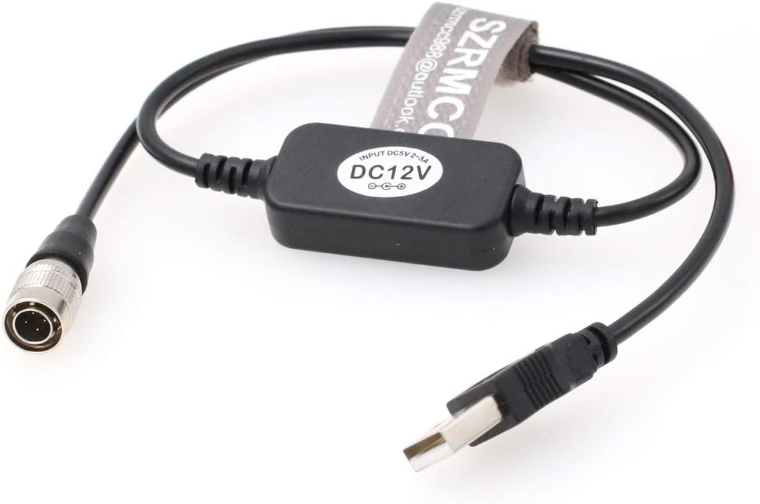 SZRMCC USB 5V 2A Mobile Power Bank to Hirose 4 Pin with Boost 12V Cable for Sound Devices 688 644 633 Zoom F4 F8 Zaxcom - Image 3