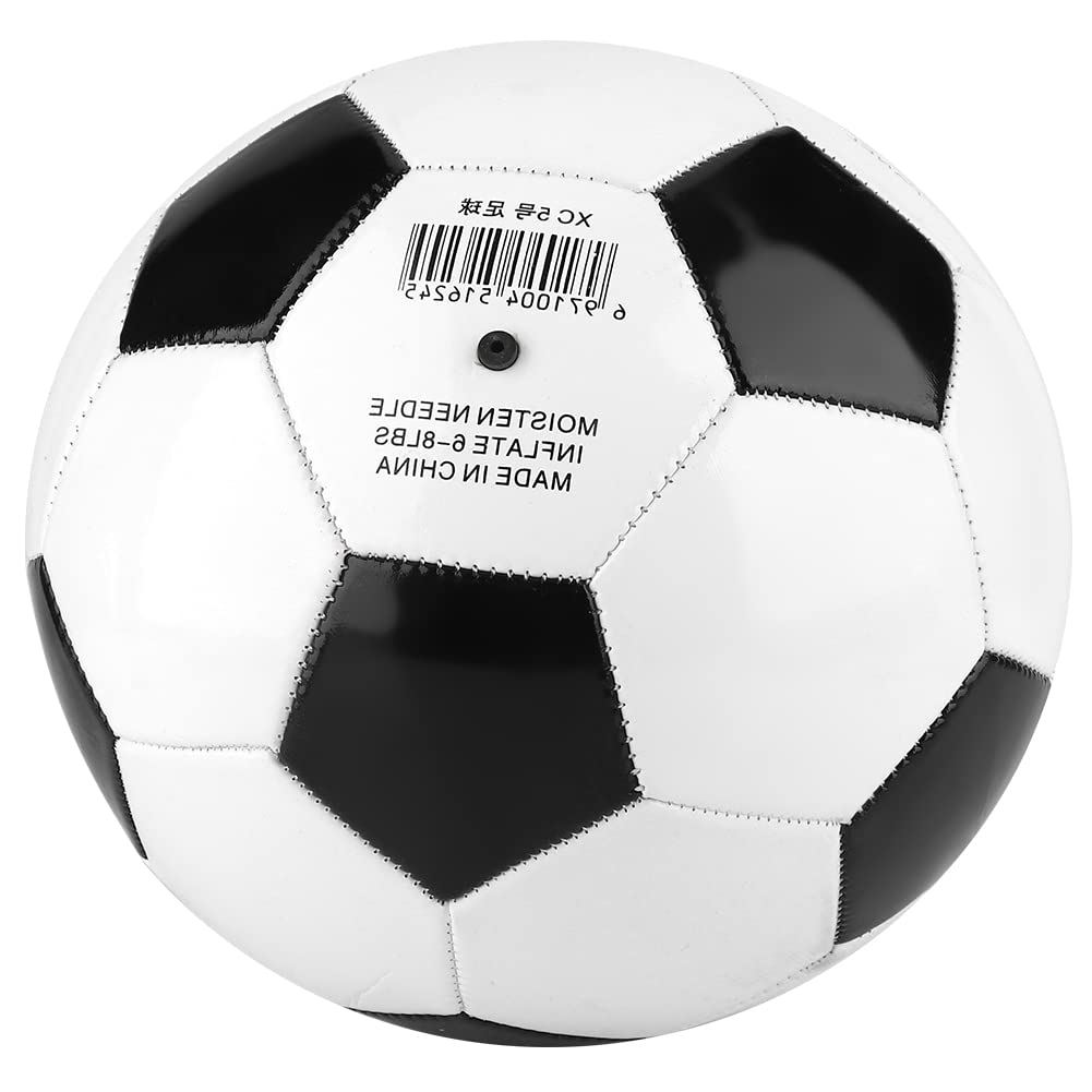 ASHATA Classic Soccer Ball, Size 5 Black White Football Soccer Balls, Durable Indoor/Outdoor Football, Good Sport Equipment,Sport Gift