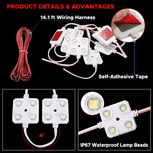 AUDEW White Interior Lights Kit, LED Ceiling Lights Kit For Truck LWB