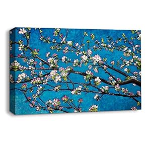 Canvas Wall Art Beautiful Abstract Ink Painting Artwork for Home Prints Framed - 12x18 inches