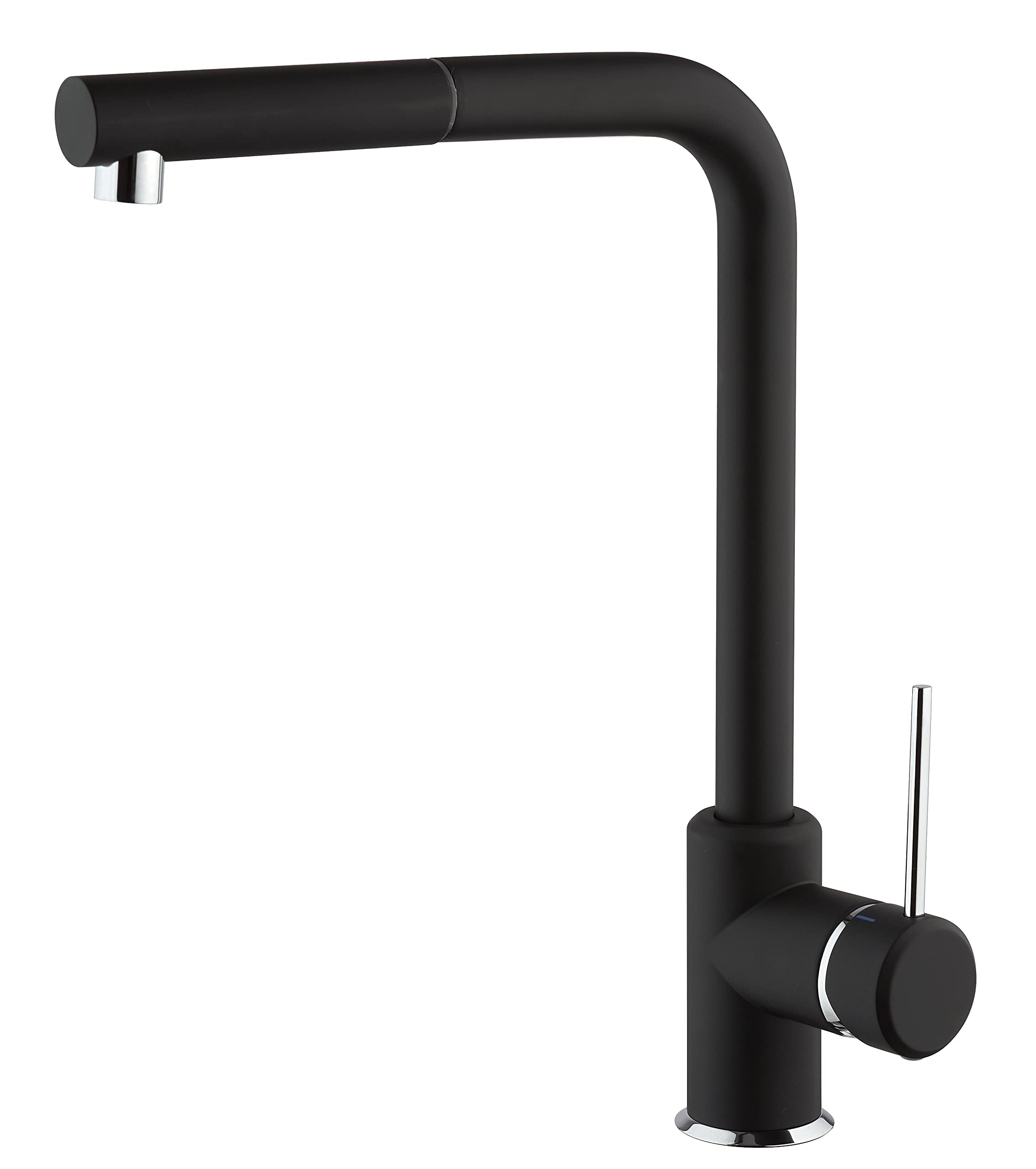 Pai Kitchen Faucet AM10023NR - Single Lever with Pull-Out Shower - Matt Black