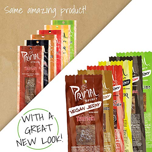Primal Spirit Vegan Jerky Our Sampler Pack, 10g. Plant Based Protein
