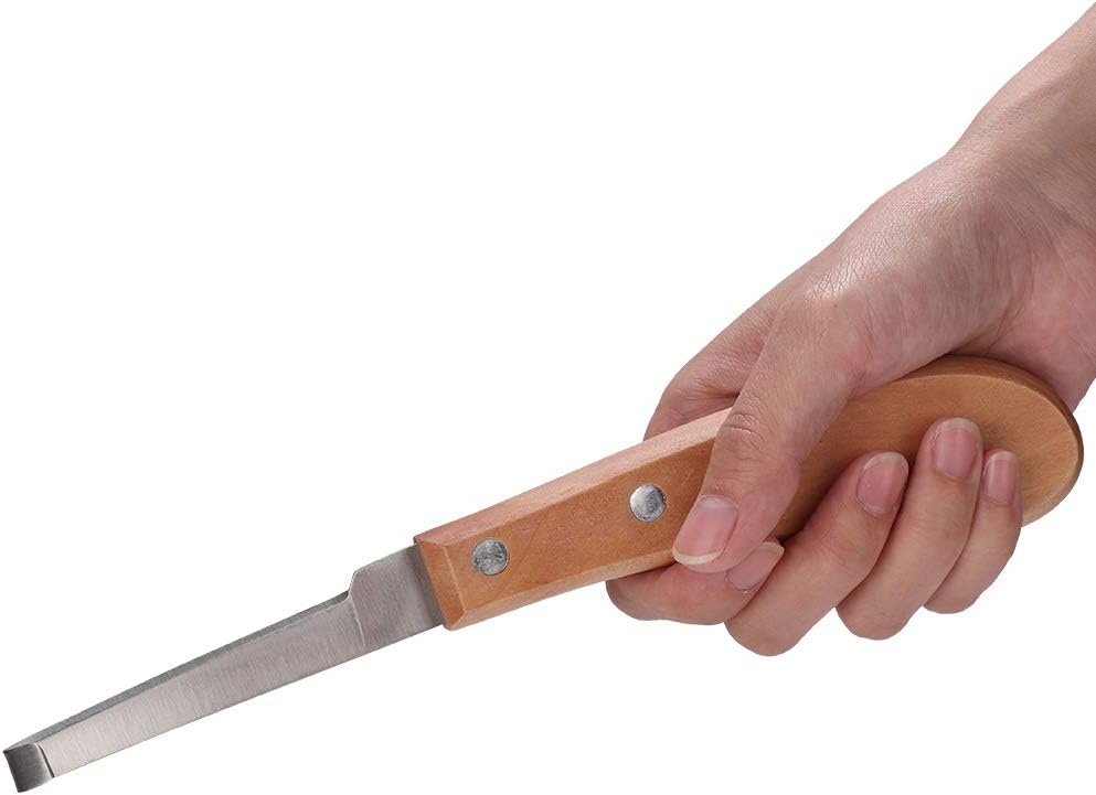 Super Sharp Hoof Knife Straight Carbon Steel Shape Hoof Knife Cutting Tool for Cattle Horse Use (Right Hand of a Single Word) - Image 3