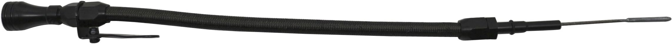 CFR STAINLESS BRAIDED Compatible/Replacement for CHEVY LS TRUCK BILLET HANDLE FLEXIBLE DIPSTICK - BLACK