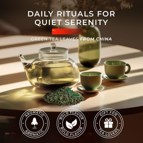 GYA TEA CO LOOSE LEAF HIMALAYAN PEARLS GREEN TEA – ZERO CALORIES CAFFEINATED GREEN TEA – 100% NATURAL LOOSE LEAF TEA CLASSIC TEA WITH NO ARTIFICIAL INGREDIENTS – PURE SUGAR-FREE (5.29 OZ)