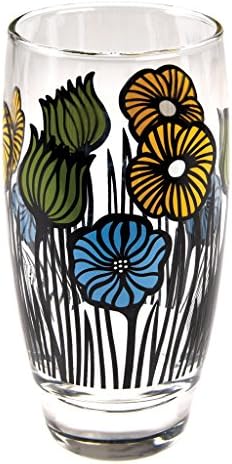 Garden Flower Drinking Glass