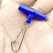 Shaddock Fishing ® 50pcs Blue Fishing Line Sinker Slides with 6# Hooked Snap for Braid Line