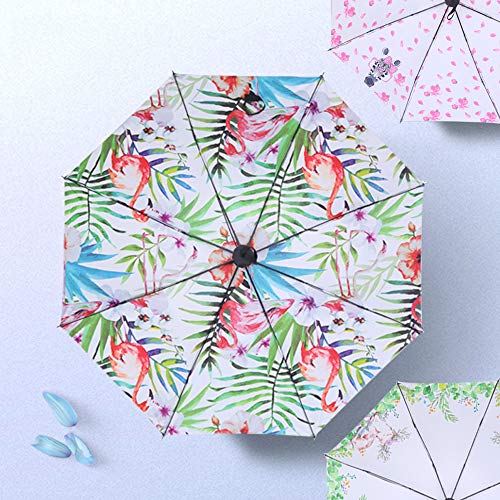 X Hot Popcorn Windproof UV Protection Folding Umbrella Parasol Umbrella, for Rain or Sunhine(C) - Thumbnail 2