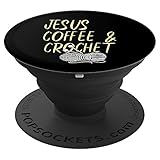 I Love Jesus Coffee Crochet Grandma Mom Knitting