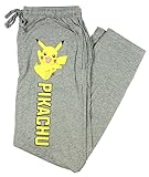 Pokemon Pikachu Mens Lounge Pants Gray