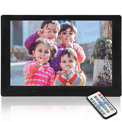 Digital Picture Frame, BlumWay USB Digital Photo Frame – 10.1 Inch HD IPS Display with Motion Sensor and Remote Control, Support USB and SD Card