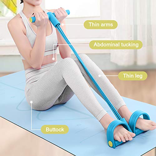 JIRVY-Pedal-Resistance-Band-Super-Light-Yoga-Strap-Elastic-Pull-Rope-Fitness-Equipment-for-Sit-up-Bodybuilding-Expander-Abdomen-Workout-Arm-Stretching-Slimming-Training-Blue