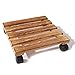 MOUTIK Plant Caddy Wooden Plant Stand 2 Pack Square Indoor Outdoor on Roller Patio/Flower Pot (11.8