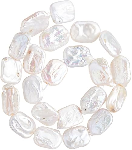 Perle D'acqua Dolce Biwa Skysk 8x20mm – Forma Barocca Confezione Da 15 - Foto 3