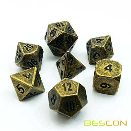 Bescon dice bescon ancient brass solid metal polyhedral…
