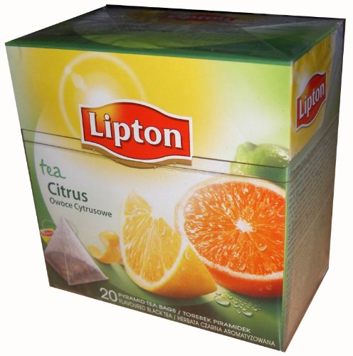 LIPTON BLACK TEA CITRUS FRUITS PYRAMID TEA BAGS...