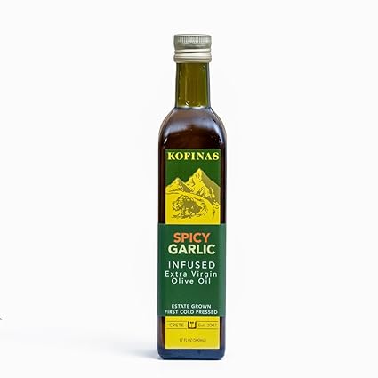 Amazon Com Spicy Garlic Flavored Extra Virgin Cold Pressed Olive Oil 500 Ml 17 Oz Rosemary Thyme Basil Garlic Red Pepper And Chipotle Pepper Flavored Grocery Gourmet Food