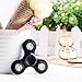 Fidget Spinner Toy, Hand Tri Finger Spinner Metal Stainless Steel Bearing Spinner,for ADD, ADHD, Anxiety,and EDC LED Figit Spinner (BLACK)