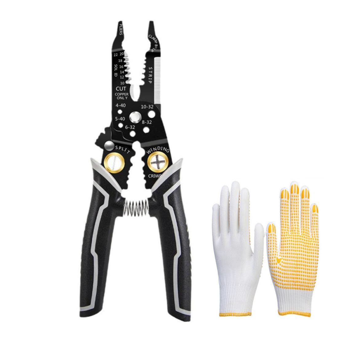 Photo 1 of szhdxsy Multifunctional Wire Cutter and Stripper, 9-in-1 Wire Stripper Tool, Crimper, Cable Tool with Stripping, Cutting, and Crimping Functions, Wire Splitting and Winding