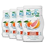 H2wOw Water Enhancer Drops - ORGANIC & Natural Extracts of Real Fruit - a Hint of Organic Stevia - Makes 768 oz of Delicious Mandarin Grapefruit Flavored Water