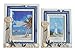 GIFTME 5 Wooden Beach Photo Frames with Seashell and Starfish-4x6 inch
