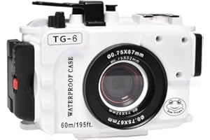Seafrog WPC-TG6 Waterproof housing case Underwater Diving 195FT/60M Works for Olympus TG-6 Cameras (White)