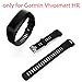 ULT-unite Band for Garmin Vivosmart HR, Garmin Vivosmart HR Replacement Soft Silicone Bracelet Sport Strap Wristband Accessory (Black)