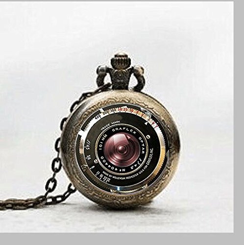 Vintage Camera Pendant Antique Camera Lens Pendant Gray Black Pendant Pocket Watch ,Vintage Camera