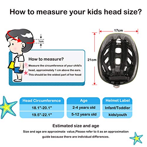 image for Ledivo Kids/Youth Bike Helmet-Adjustable Ultralight Child Bicycle Helm