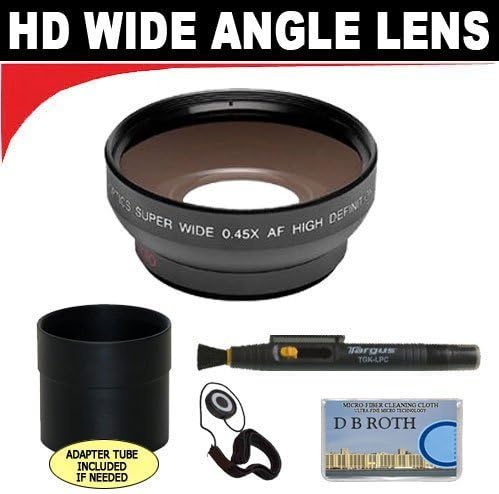 0.5x Digital Wide Angle Macro Professional Series Lens + Lens Adapter Tube / Rings (If Needed) + Lenspen + Lens Cap Keeper + DB ROTH Micro Fiber Cloth For The Samsung GALAXY NX, NX2000, NX300, NX1100 Digital Camera Which Has The 20-50mm Lens