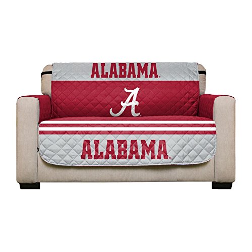 Reversible Couch Cover - College Team Sofa Slipcover Set / Furniture Protector - NCAA Officially Licensed (Love Seat, University of Alabama Crimson Tide)