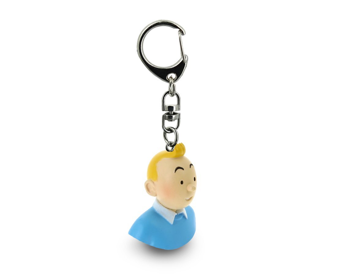 Keyring chain bust Tintin wearing a blue sweater Moulinsart 4cm 42314 (2017)