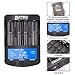 18650 Smart Battery Charger Universal Intelligent Charger LCD Display for 26650 18350 17670 18700 21700 20700 Li-ion IMR INR ICR Ni-MH Ni-Cd AAA AA Batteries(4 Slot Discharge Function)