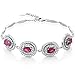 Sterling Silver Created Ruby Tennis Bracelet (4.00 cttw, 7 inches with 1 inch Extender)