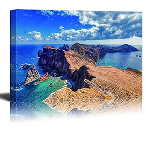 Canvas Wall Art - Line Islands Standing in The Middle of The Ocean - Giclee Print Gallery Wrap Modern Home Art Ready to Hang - 12x18 inches