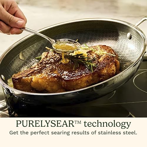 CUISINART FUSIONPLUS NONSTICK STAINLESS STEEL COOKWARE SET, 2-PIECE SKILLET COOKING SET WITH PFAS-FREE PURELYSEAR CERAMIC NON STICK TECHNOLOGY, SCRATCH PROOF, COOL GRIP HANDLES, DISHWASHER SAFE