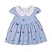 BOBORA Infant Baby Girl Embroidered Stripe Dress